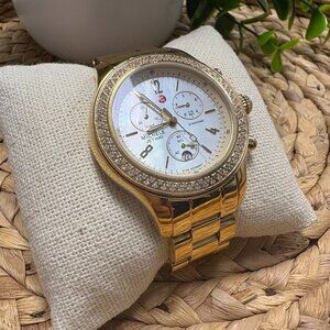 Michele Gold Women's Watch with White Dial